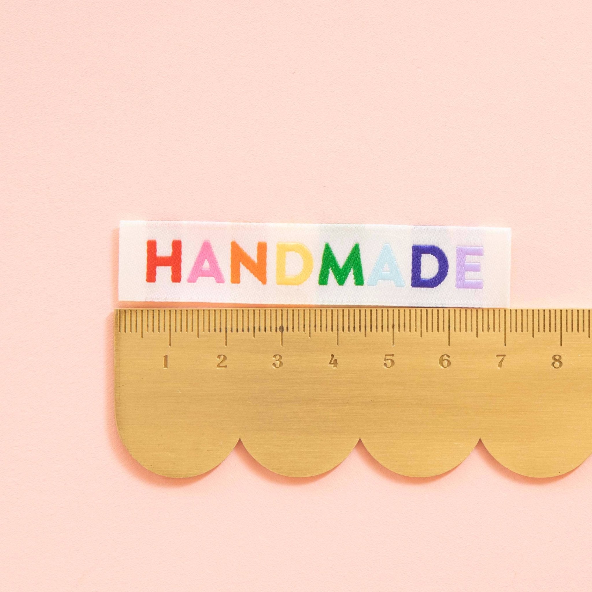 Handmade Woven Sewing Labels - Rainbow Colors - Boho Fabrics -