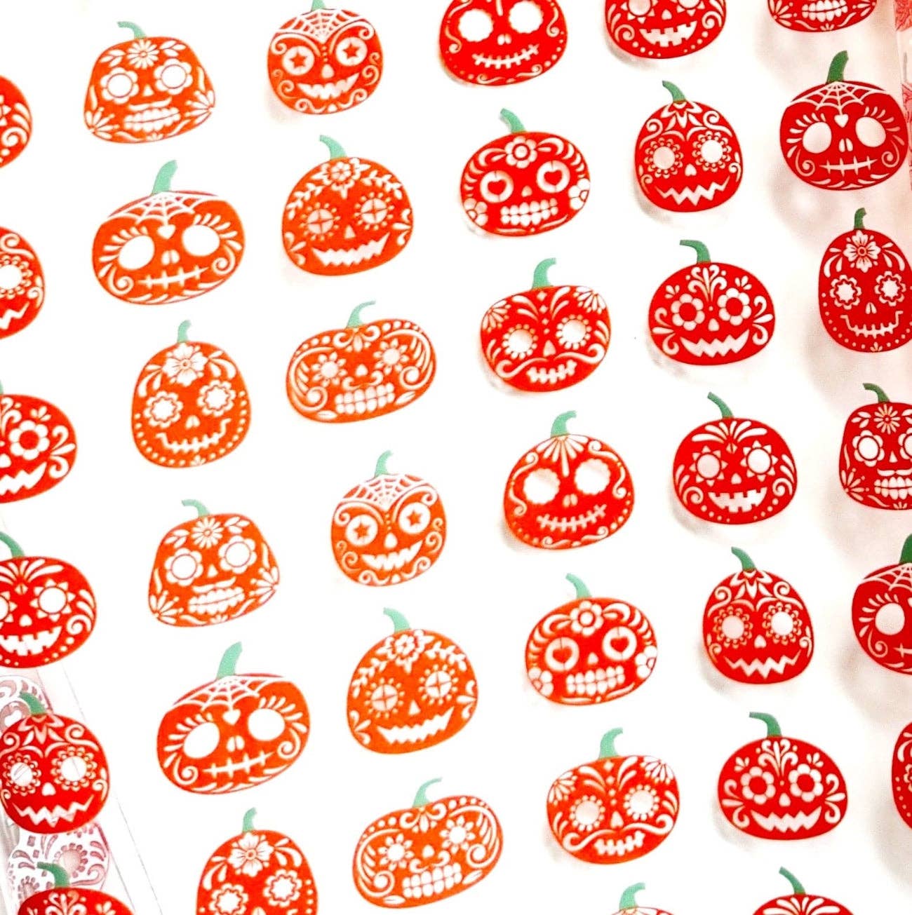 Happy Cute Jack-O-Lanterns TPU Vinyl for sewing - Boho Fabrics - Vinyl Fabric