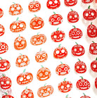 Happy Cute Jack-O-Lanterns TPU Vinyl for sewing - Boho Fabrics - Vinyl Fabric