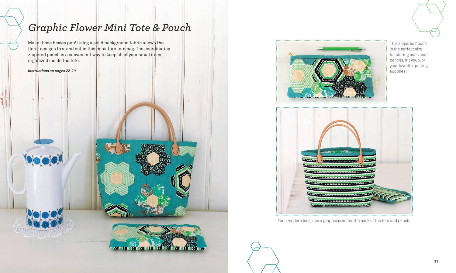 Happy Hexies, Quilting/Sewing Book - Boho Fabrics - Books