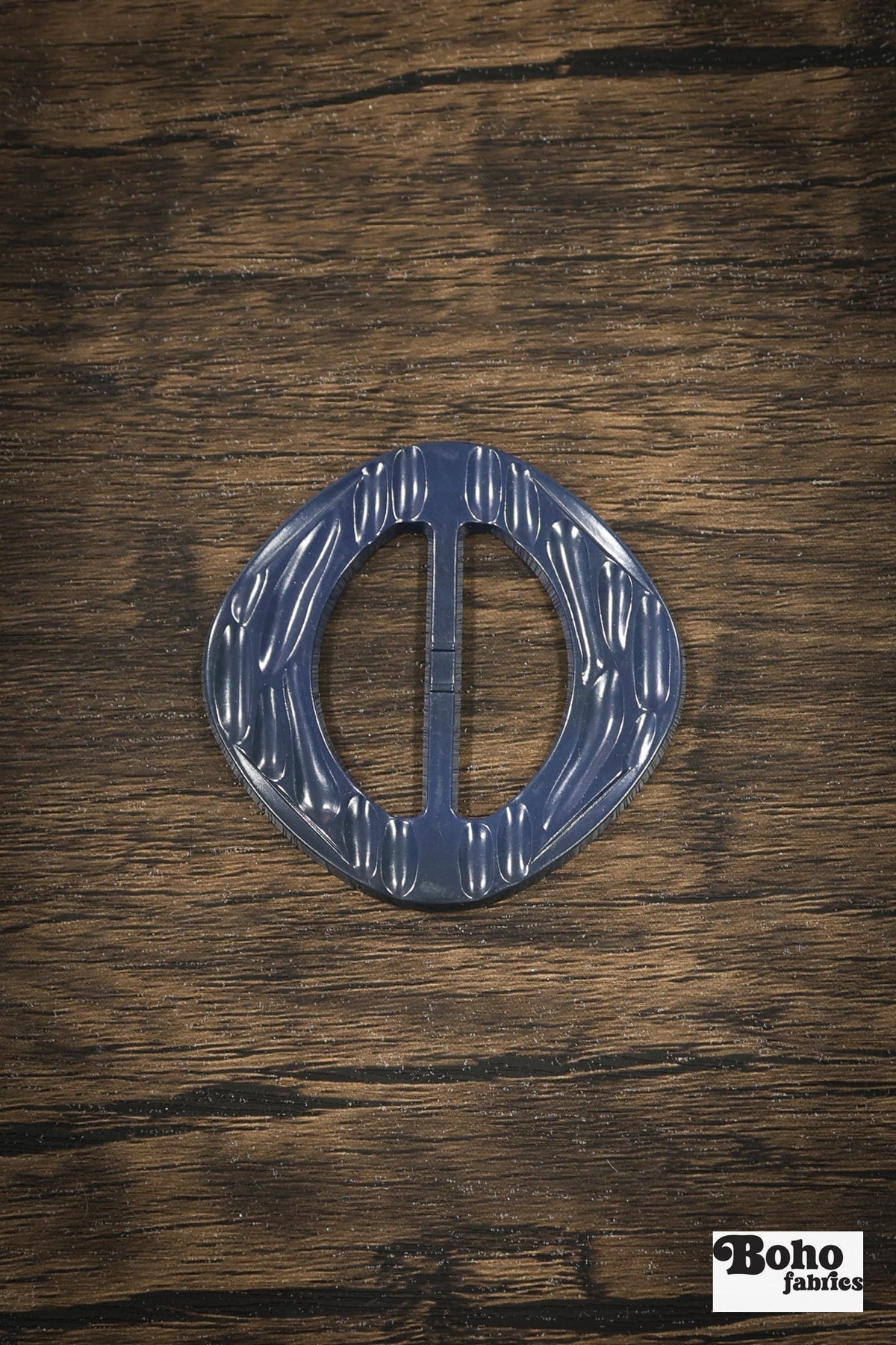 Harlequin – 1930s Art Deco Casein Belt & Scarf Slide Buckle | Midnight Blue - Boho Fabrics - Buckles & Slides
