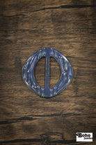 Harlequin – 1930s Art Deco Casein Belt & Scarf Slide Buckle | Midnight Blue - Boho Fabrics - Buckles & Slides