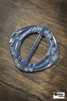 Harlequin – 1930s Art Deco Casein Belt & Scarf Slide Buckle | Midnight Blue - Boho Fabrics - Buckles & Slides