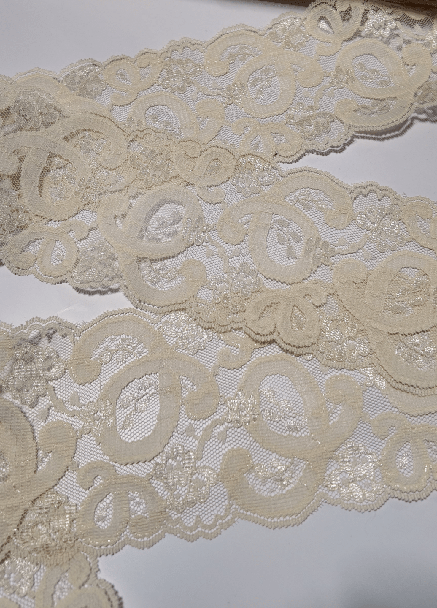 Harmony Light Beige Vintage Lace Trim, 4” Sold by the Yard (Trim - 099) - Boho Fabrics - Trims