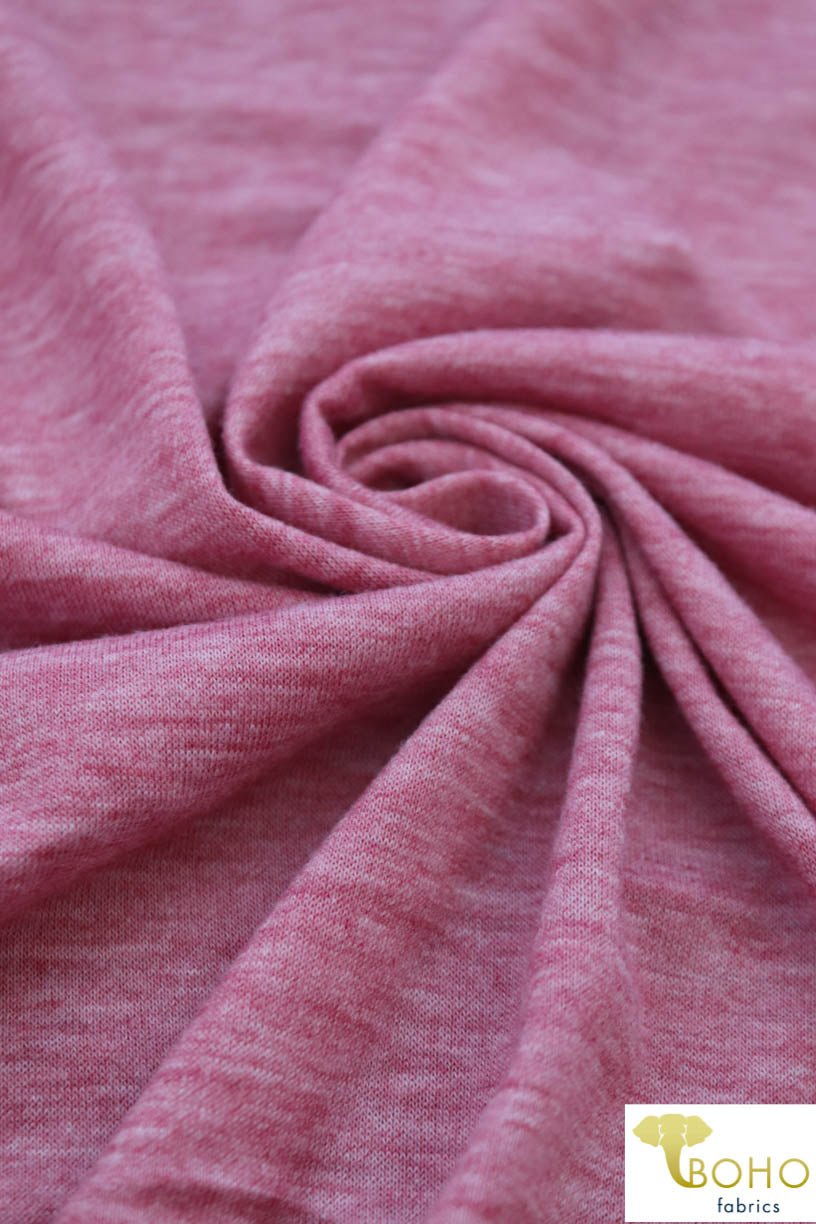 Heather Charm Pink. Soft Spun Poly Jersey. JER-101. - Boho Fabrics