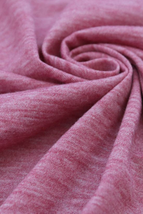 Heather Charm Pink. Soft Spun Poly Jersey. JER-101. - Boho Fabrics