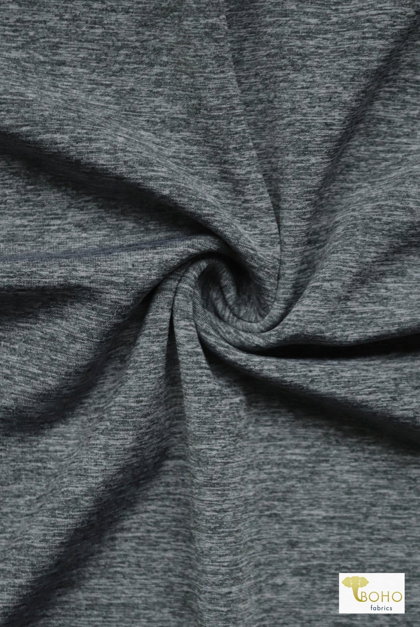 Heather Gray Space Dye, Athletic Knit - Boho Fabrics