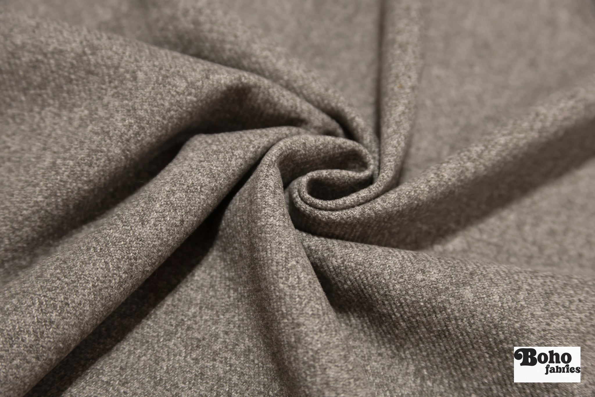 Heathered Gray Textured Upholstery Woven Fabric - Boho Fabrics - Home Dec. & Upholstery Fabric