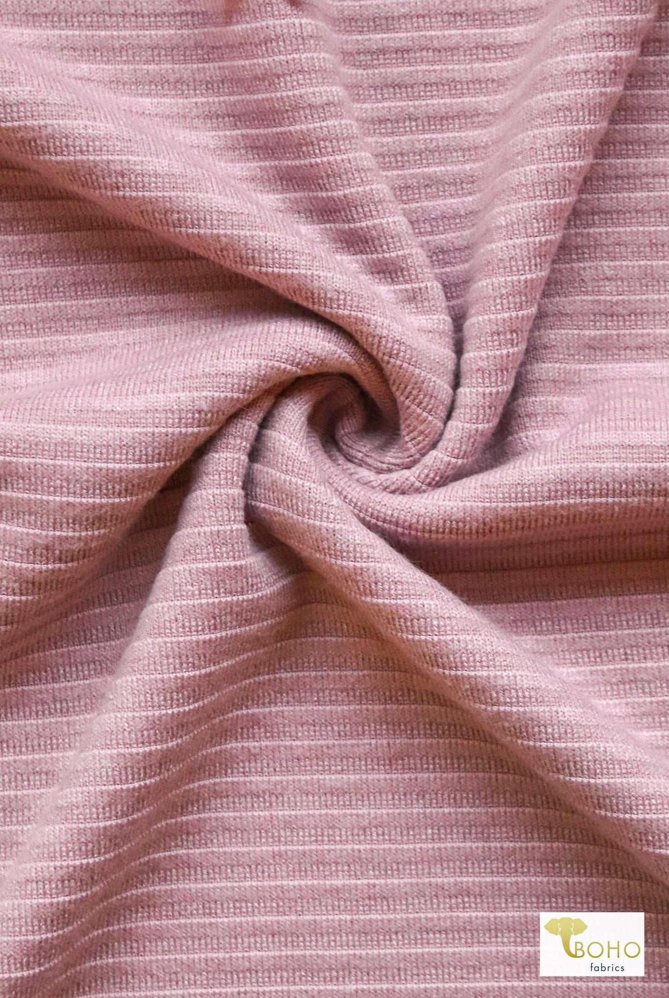 Heavy Rib: Mauve. Luxe Sweater Knit Fabric. 460 GSM - Boho Fabrics