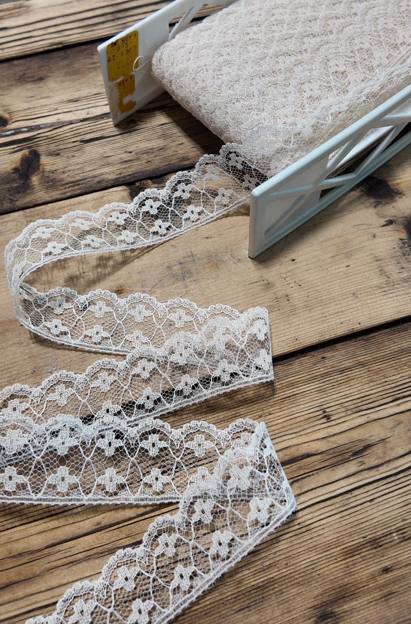 Heirloom Light Beige Vintage Lace Trim, 1.25” Sold by the Yard (Trim - 095) - Boho Fabrics - Trims