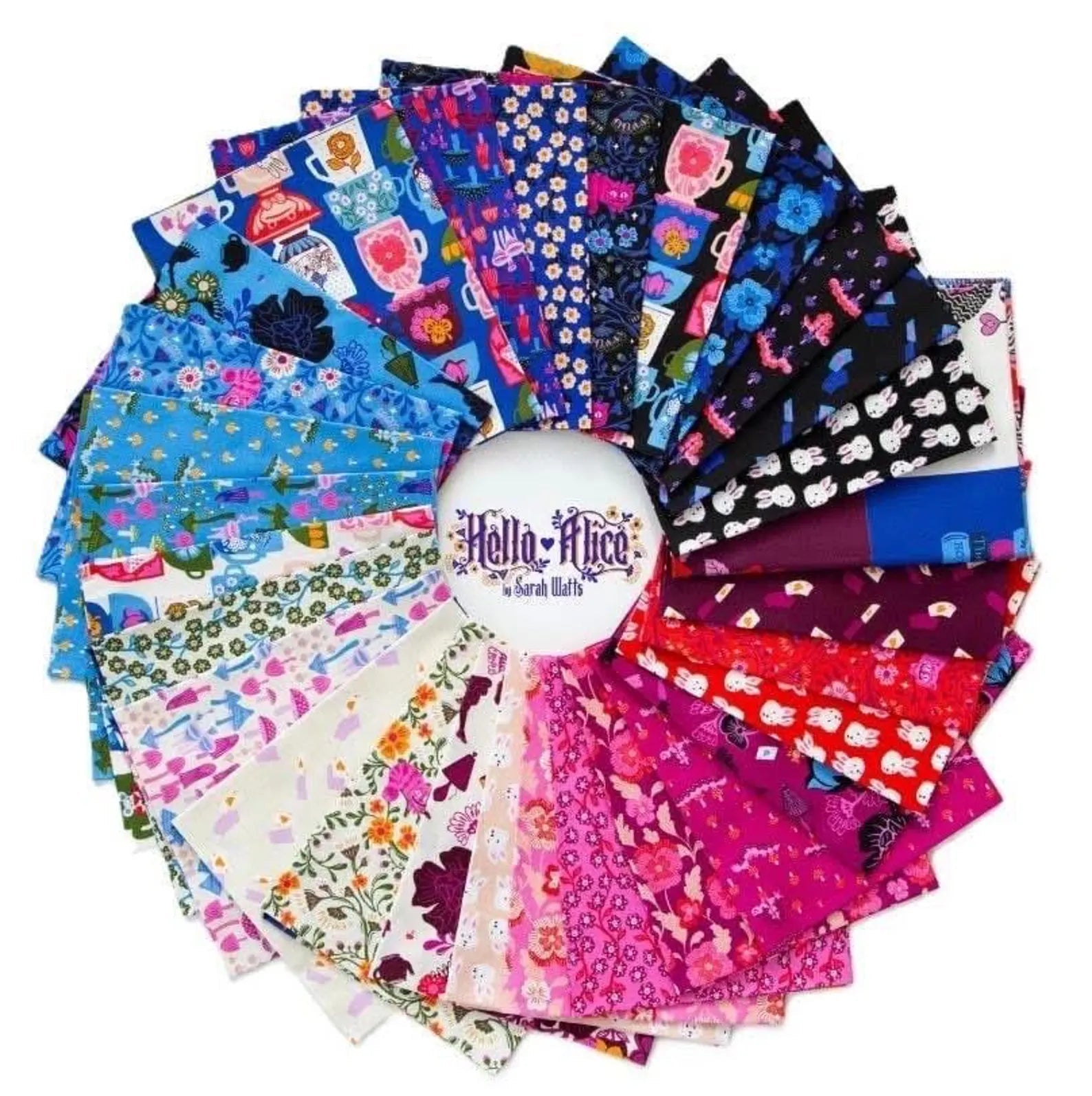 Hello Alice, Fat Quarter Bundle – Sarah Watts for Ruby Star Society – 28 FQs + Panel - Boho Fabrics - Quilting Cotton, Woven