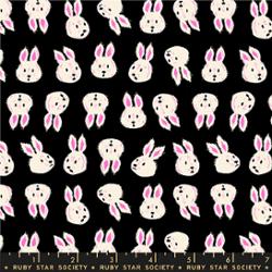 Hello Alice in Black by Sarah Watts for Ruby Star Society – 100% Cotton Fabric – RS2125 14 - Boho Fabrics - Quilting Cotton, Woven