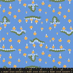 Hello Alice in Lindley Blue by Sarah Watts for Ruby Star Society – 100% Cotton Fabric – RS2127 12 - Boho Fabrics - Quilting Cotton, Woven