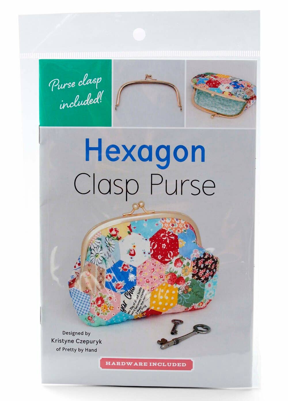 Hexagon Clasp Purse, Sewing Pattern with Hardware - Boho Fabrics - Sewing Patterns