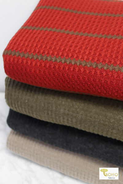 09/13/2023 Fabric Happy Hour! Cinnamon Stripes, Waffle Knit Bundle. READY TO SHIP!