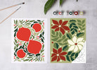Holiday Blooms Paint - By - Numbers kit - Boho Fabrics - Painting Kits & Supplies