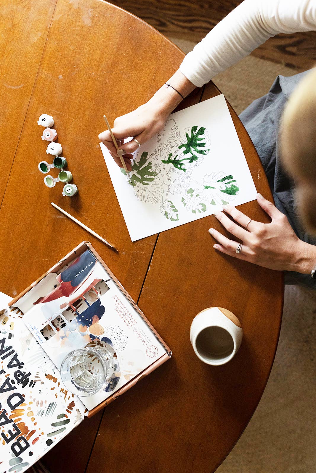 Holiday Blooms Paint - By - Numbers kit - Boho Fabrics - Painting Kits & Supplies