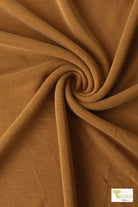 Honey Copper , Solid Cupro Knit - Boho Fabrics