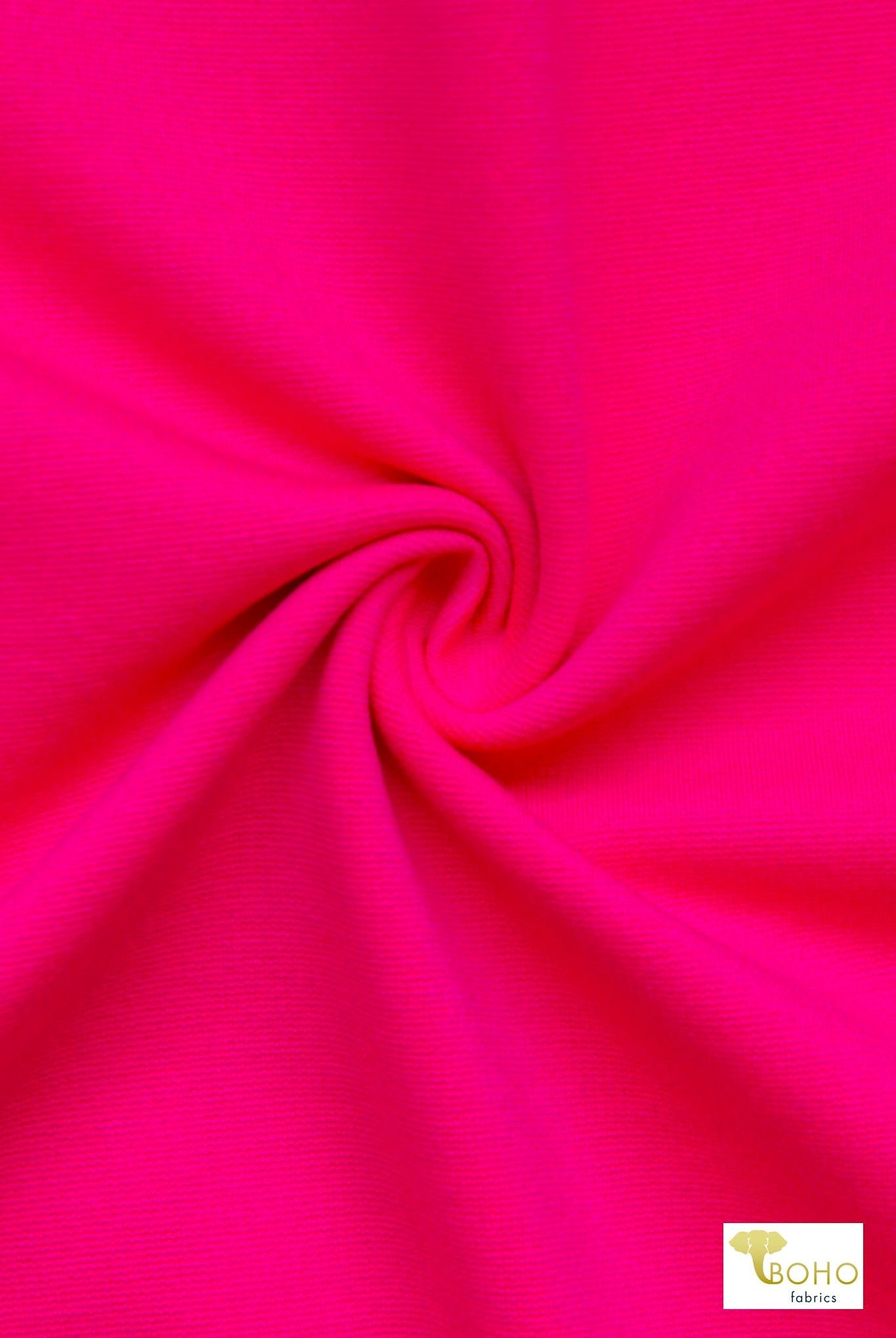 Hot Pink, Ponte Solid Knit Fabric - Boho Fabrics