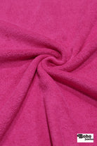 Hot Pink Terry Cloth Knit Fabric - Boho Fabrics - French Terry Solid Knit