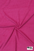 Hot Pink Terry Cloth Knit Fabric - Boho Fabrics - French Terry Solid Knit