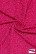 Hot Pink Textured Crinkle Knit Fabric. Special Occasion. - Boho Fabrics - Special Occasion Fabric