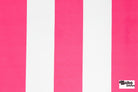 Hot Pink & White, 3" Wide Striped Canvas Woven Fabric - Boho Fabrics - Canvas Fabric