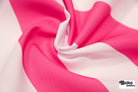 Hot Pink & White, 3" Wide Striped Canvas Woven Fabric - Boho Fabrics - Canvas Fabric