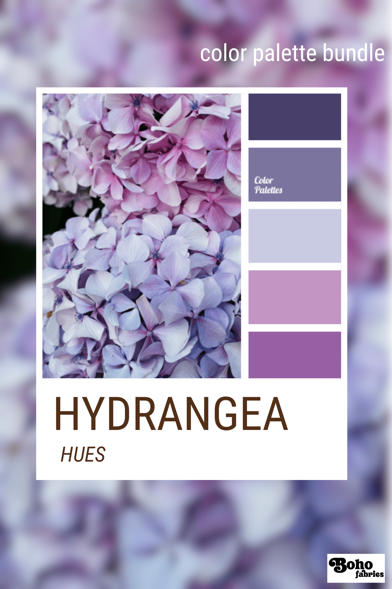 Hydrangea Hues, Mystery Color Palette Bundle - Boho Fabrics - Fabric Bundles
