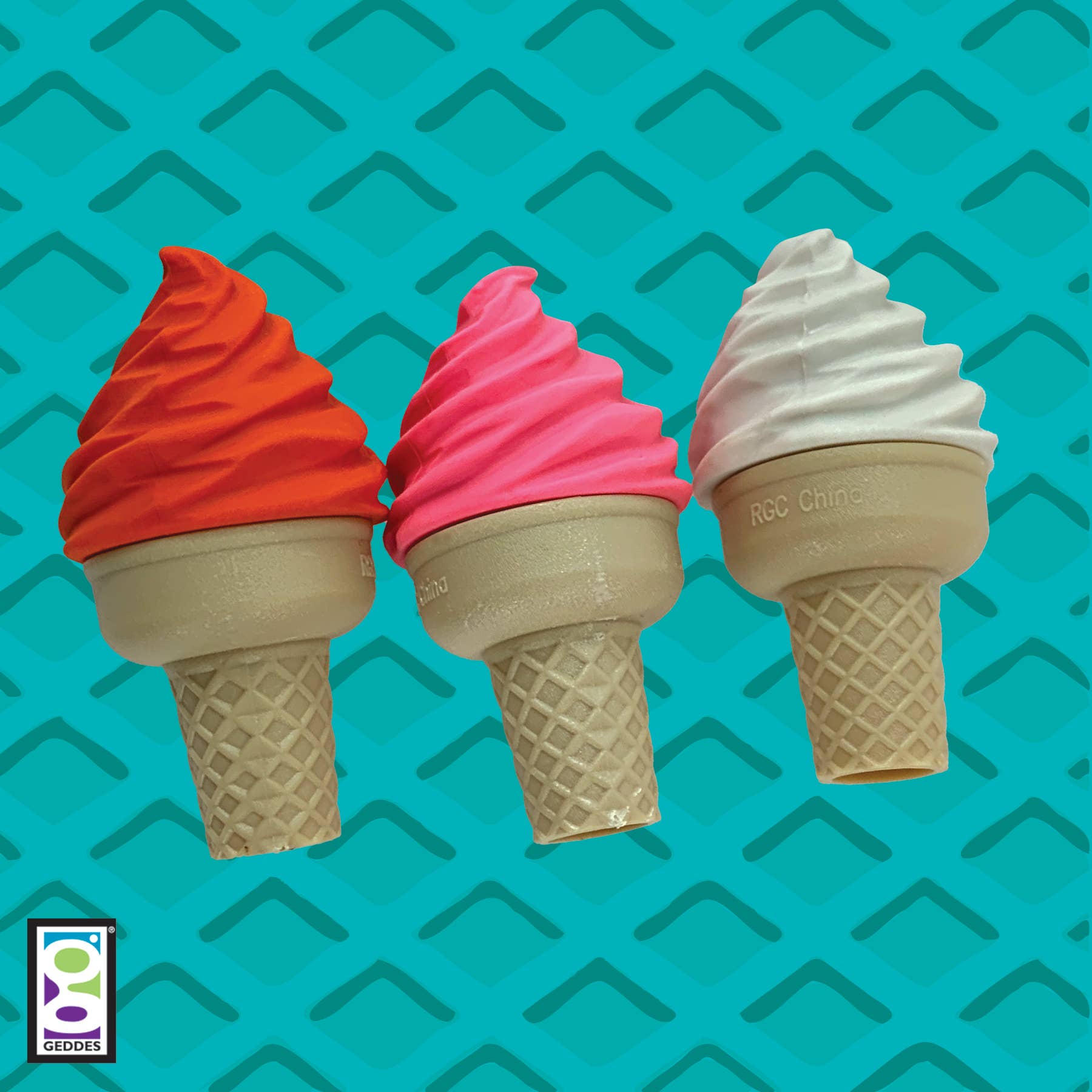 ICE CREAM SHOPPE SCENTED ERASER WITH SHARPENER - Boho Fabrics - 