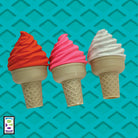 ICE CREAM SHOPPE SCENTED ERASER WITH SHARPENER - Boho Fabrics - 