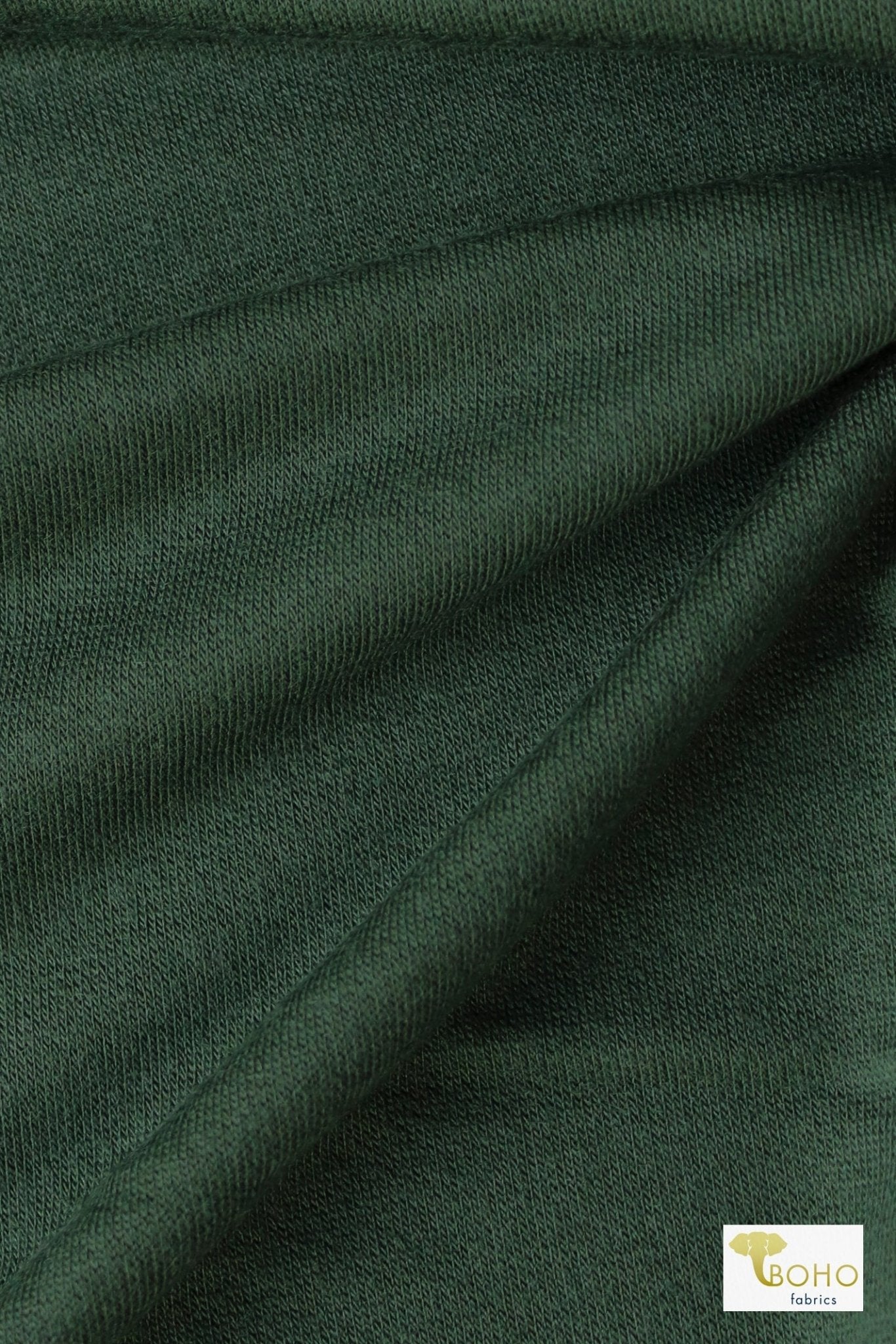 Iced Pine Green, Modal Solid French Terry Knit - Boho Fabrics