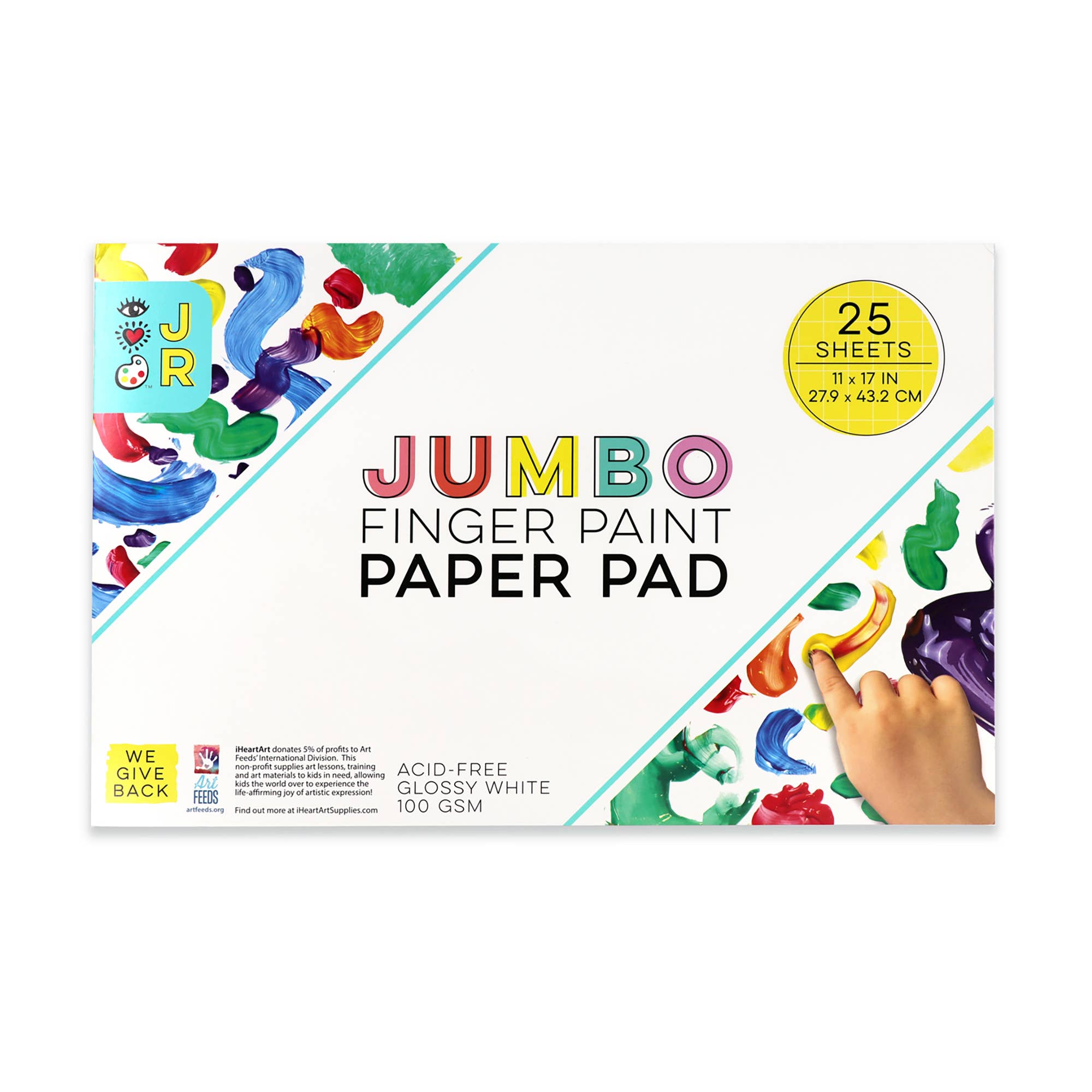IHeartArt Jr Jumbo Fingerpaint Pad - Boho Fabrics - 