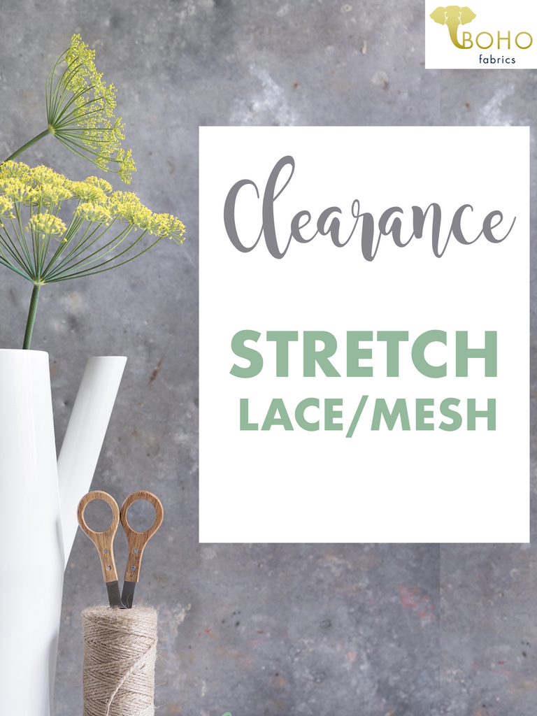 08/09/2023 Fabric Happy Hour! Stretch Mesh/Lace, Clearance Bundle!