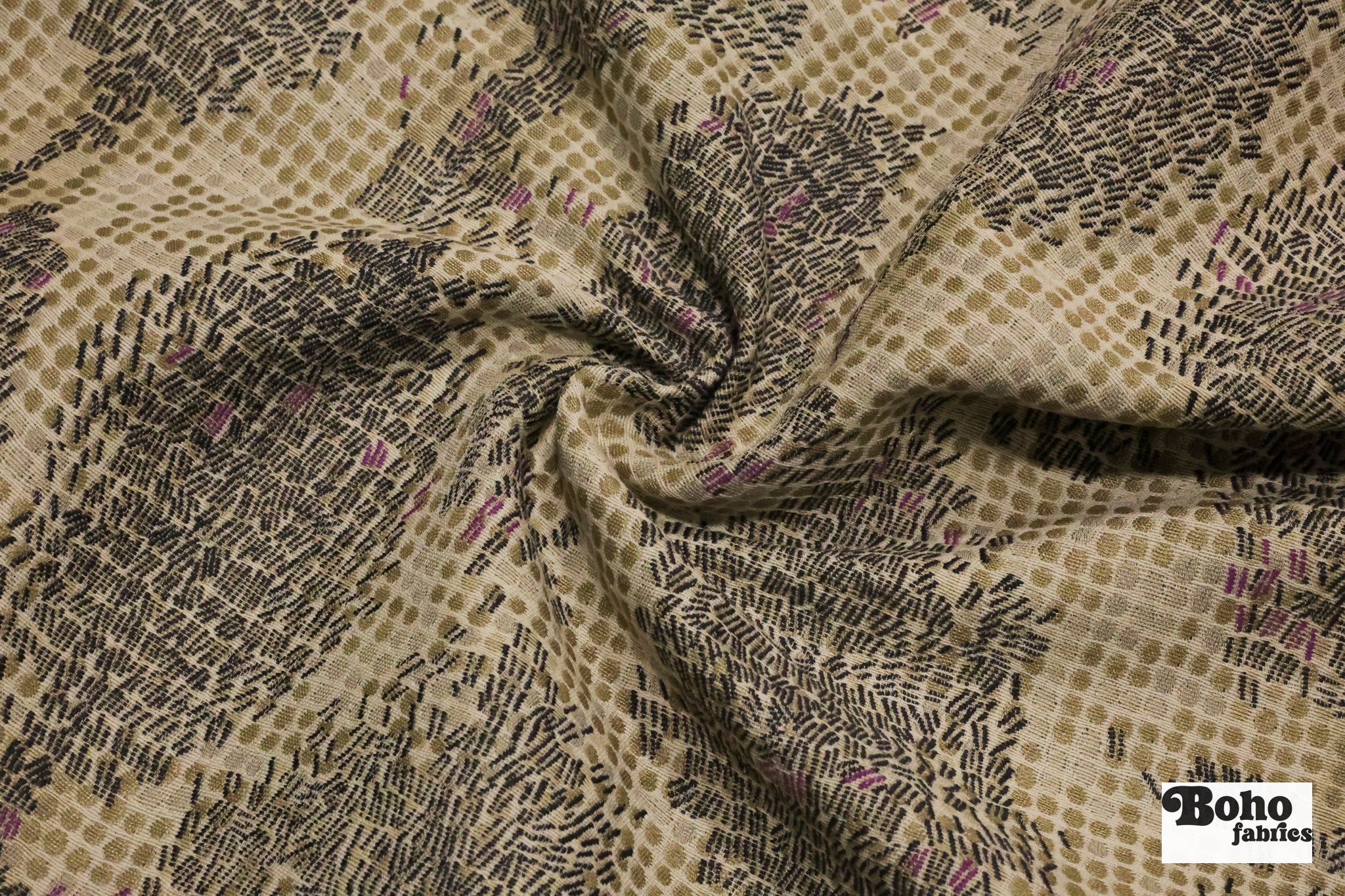 Impressionist Forest Jacquard Woven Fabric - Boho Fabrics - Jacquard, Woven