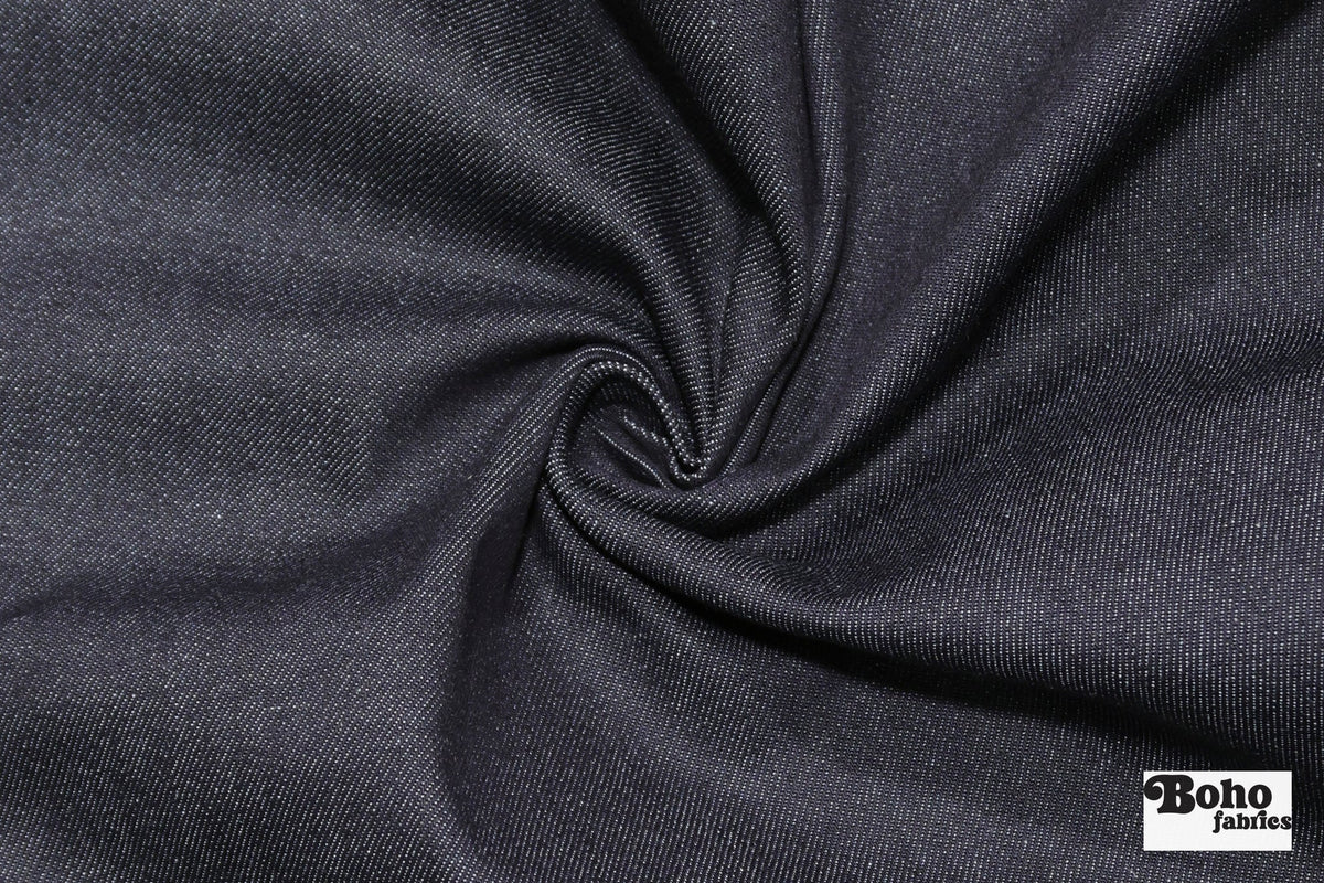 Indigo Denim Woven Fabric - Boho Fabrics - Twill, Woven