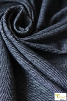 Indigo & White, Athletic Stretch Denim. ATH-134-BLU - Boho Fabrics