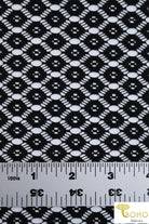 Infinite Diamonds in Black. Crochet Lace Fabric. WV-150-BLK - Boho Fabrics