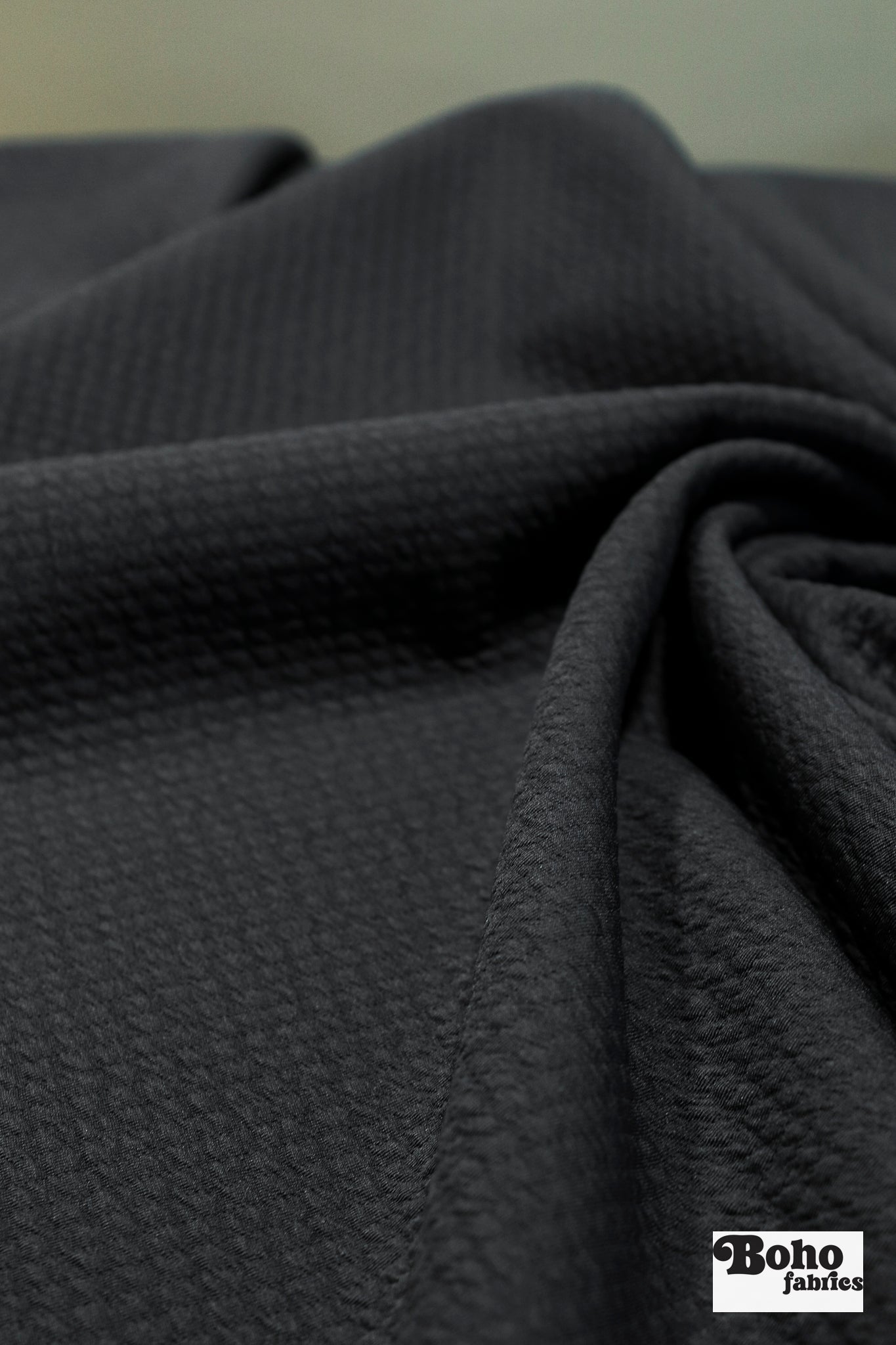 Iron Gray, Polartec Power Air. Insulating Eco - Friendly, Performance Knit Fabric - Boho Fabrics - Performance Fabrics