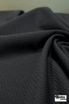 Iron Gray, Polartec Power Air. Insulating Eco - Friendly, Performance Knit Fabric - Boho Fabrics - Performance Fabrics