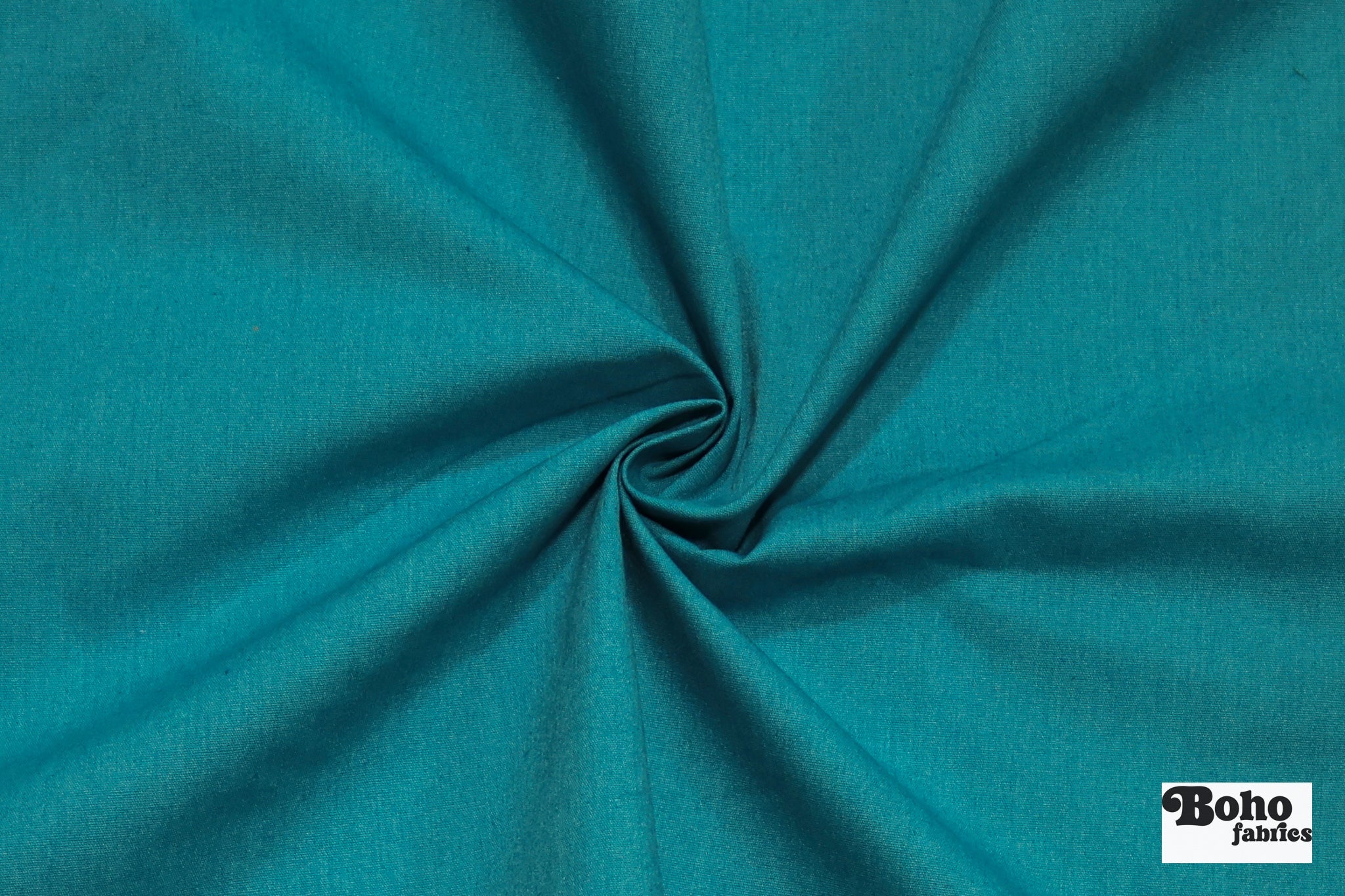 Island Blue, Deadstock Cotton Canvas Woven Fabric - Boho Fabrics - Canvas Fabric