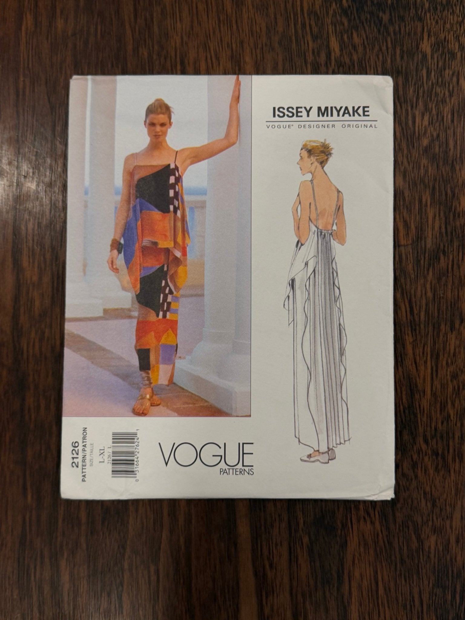 Issey Miyake | Vogue Designer Original Sewing Pattern #2126 — Size L-XL, Vintage 1998, with Original Vogue Sew-In Label - Boho Fabrics - Sewing Patterns