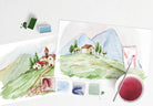 Italian Fields watercolor painting kit - Boho Fabrics - Painting Kits & Supplies