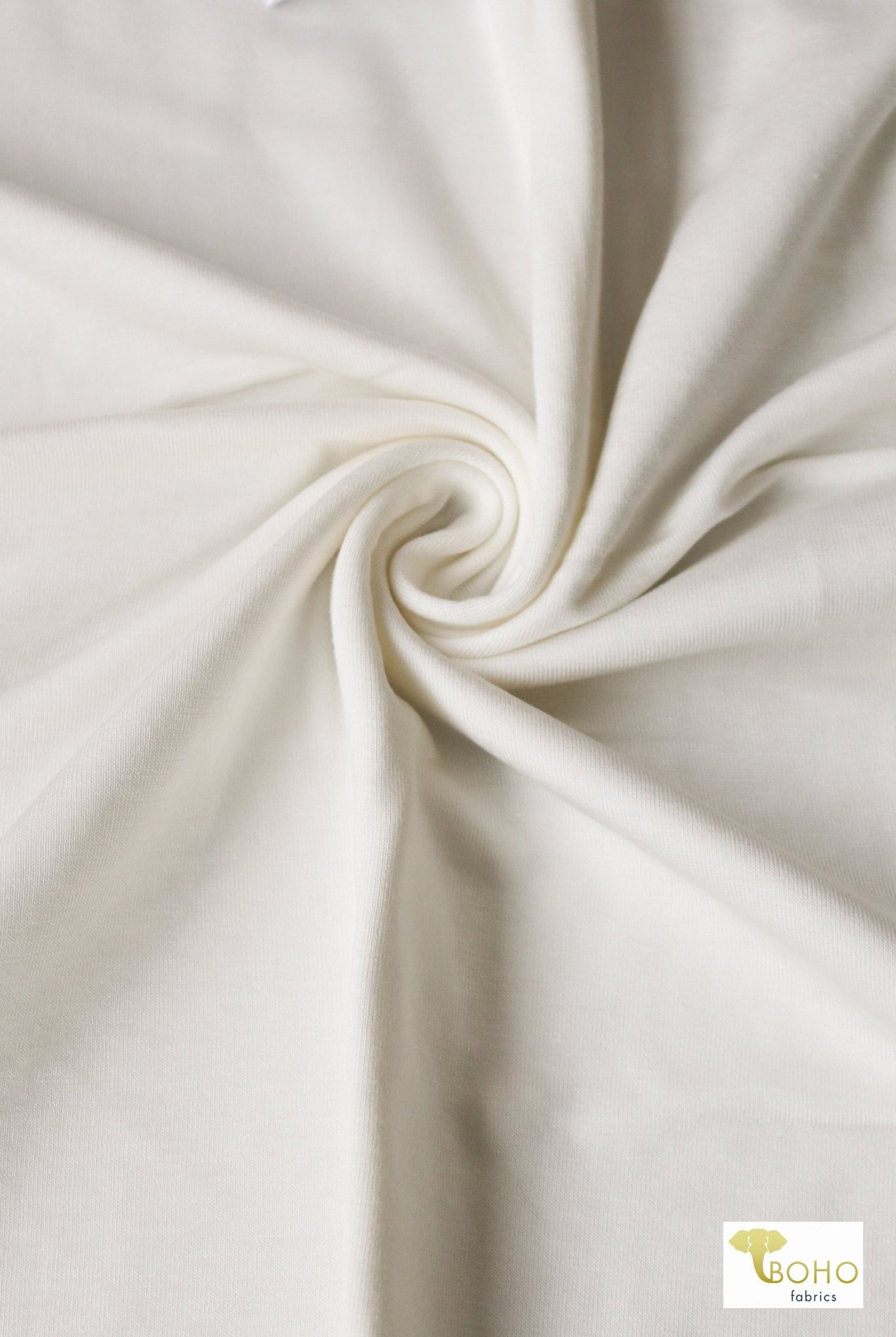 Ivory, Brushed Rayon Spandex - Boho Fabrics