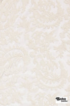Ivory, Celestial Embroidered Mesh Fabric - Boho Fabrics - Special Occasion Fabric