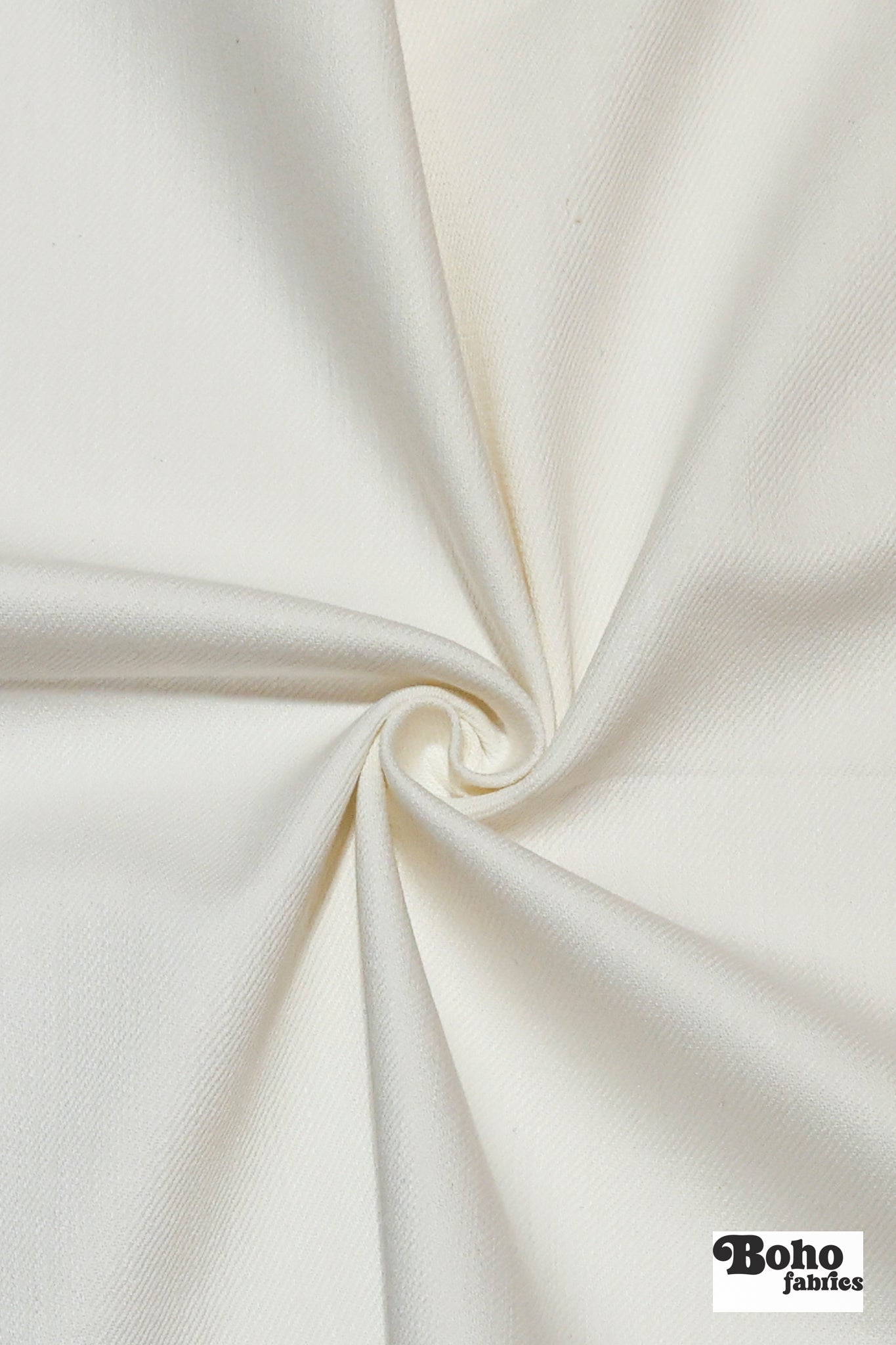 Ivory Cotton Twill Woven Fabric - Boho Fabrics - Twill, Woven
