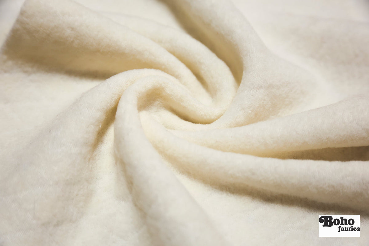 Ivory Diamonds, Embossed-Style Wool Knit Fabric - Boho Fabrics - Wool Knit