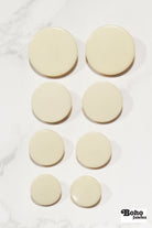 Ivory, Mod Gambit, Shank Button. Available in 15mm, 18mm, 20mm, 25mm - Boho Fabrics - Buttons & Snaps