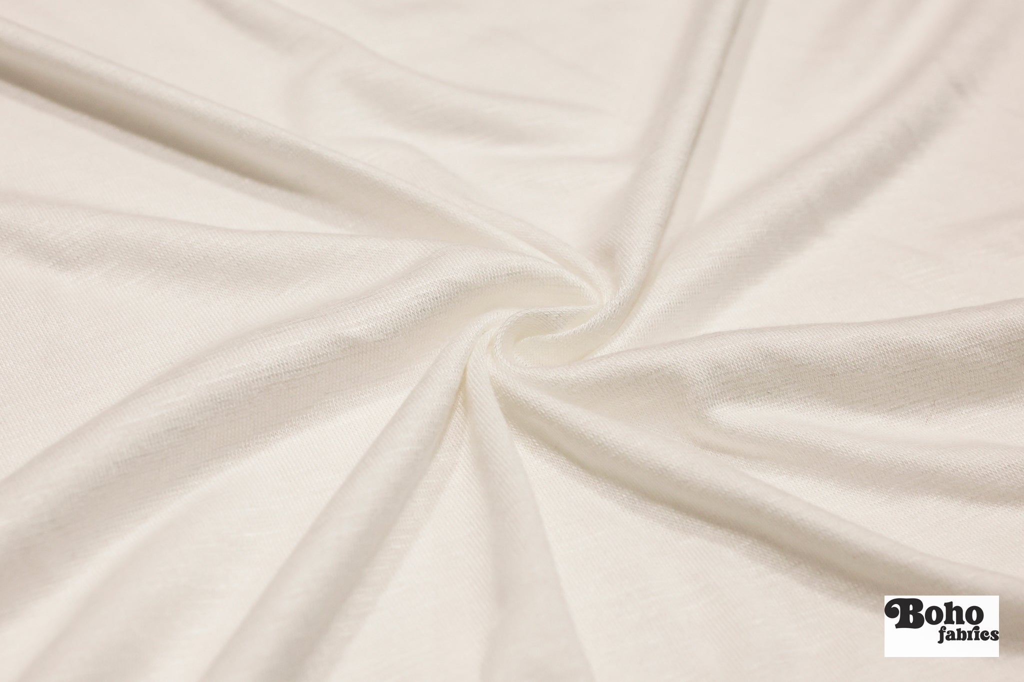 Ivory Rayon Spandex Knit Fabric - Boho Fabrics - Rayon Jersey Solid, Knit Fabric