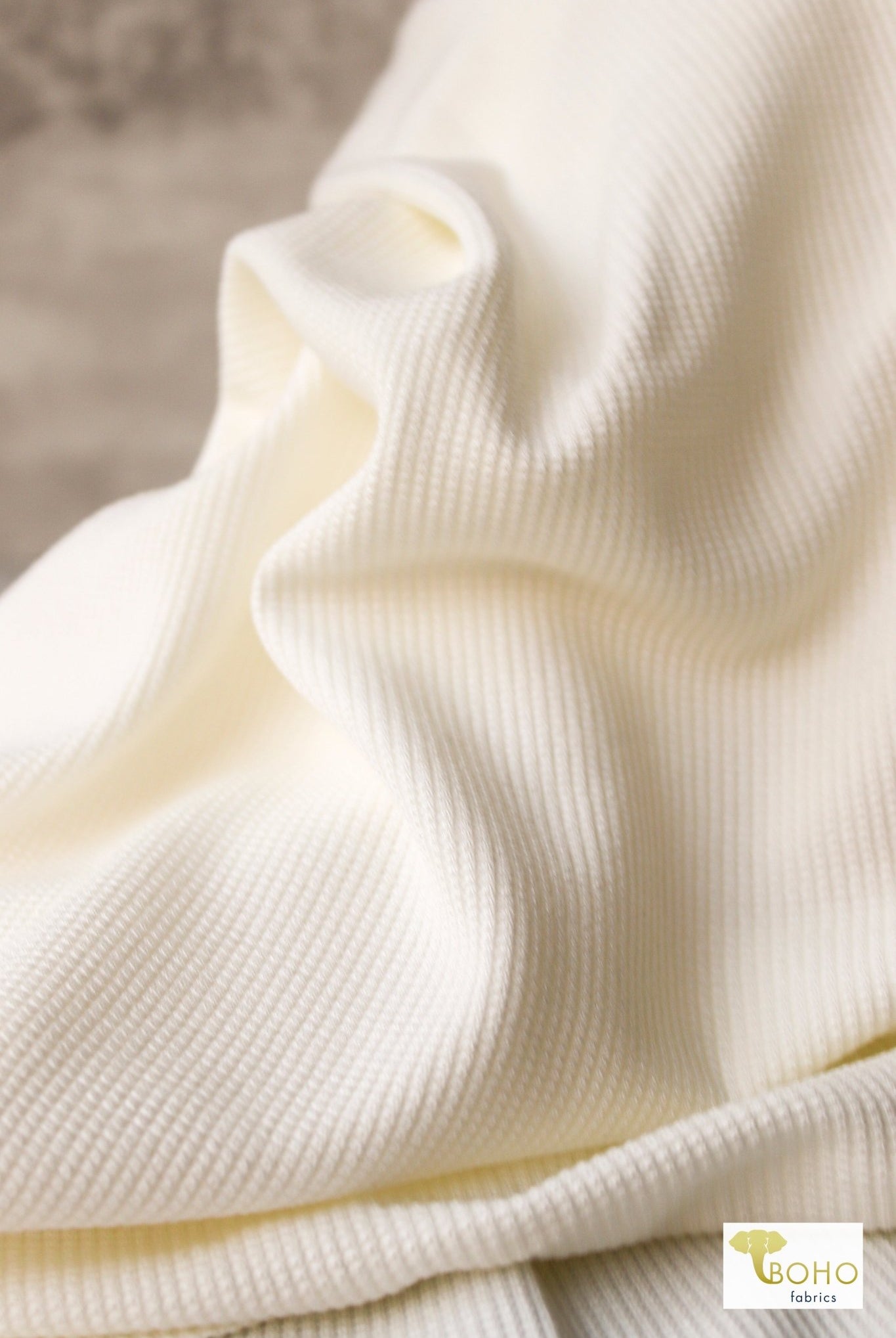 Ivory, Thermal Knit - Boho Fabrics